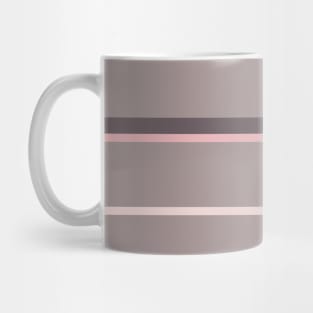 A fabulous medley of Dirty Purple, Grey, Lotion Pink and Pale Chestnut stripes. Mug